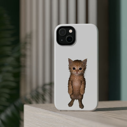 Cute Standing Kitten Magnetic Impact-Resistant Phone Case