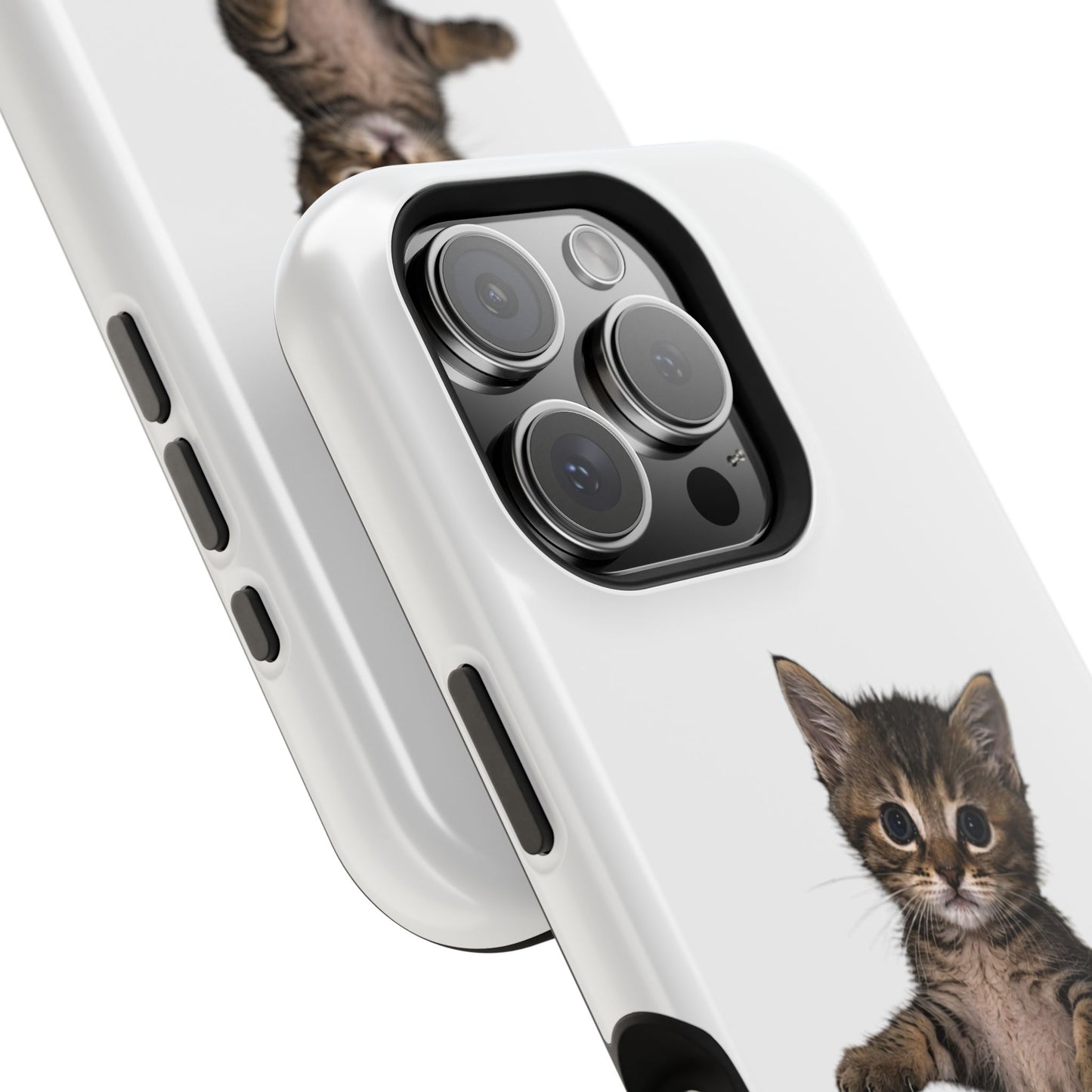 Cute Standing Kitten Magnetic Phone Case