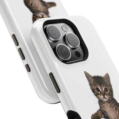 Cute Standing Kitten Magnetic Phone Case