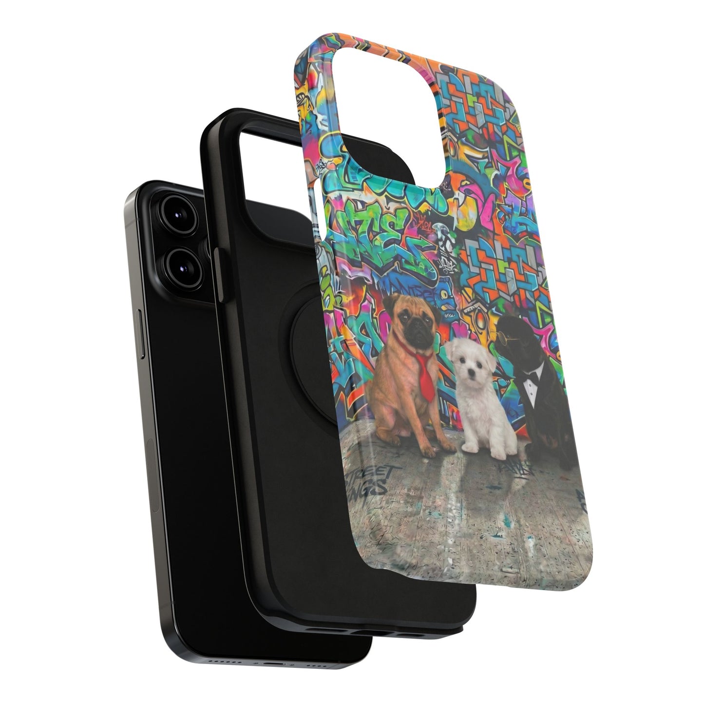 Puppy Squad Graffiti Phone Case — Impact-Resistant Protective Case