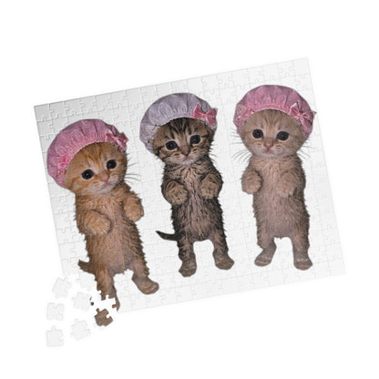 Cute Kittens in Bonnets Jigsaw Puzzle