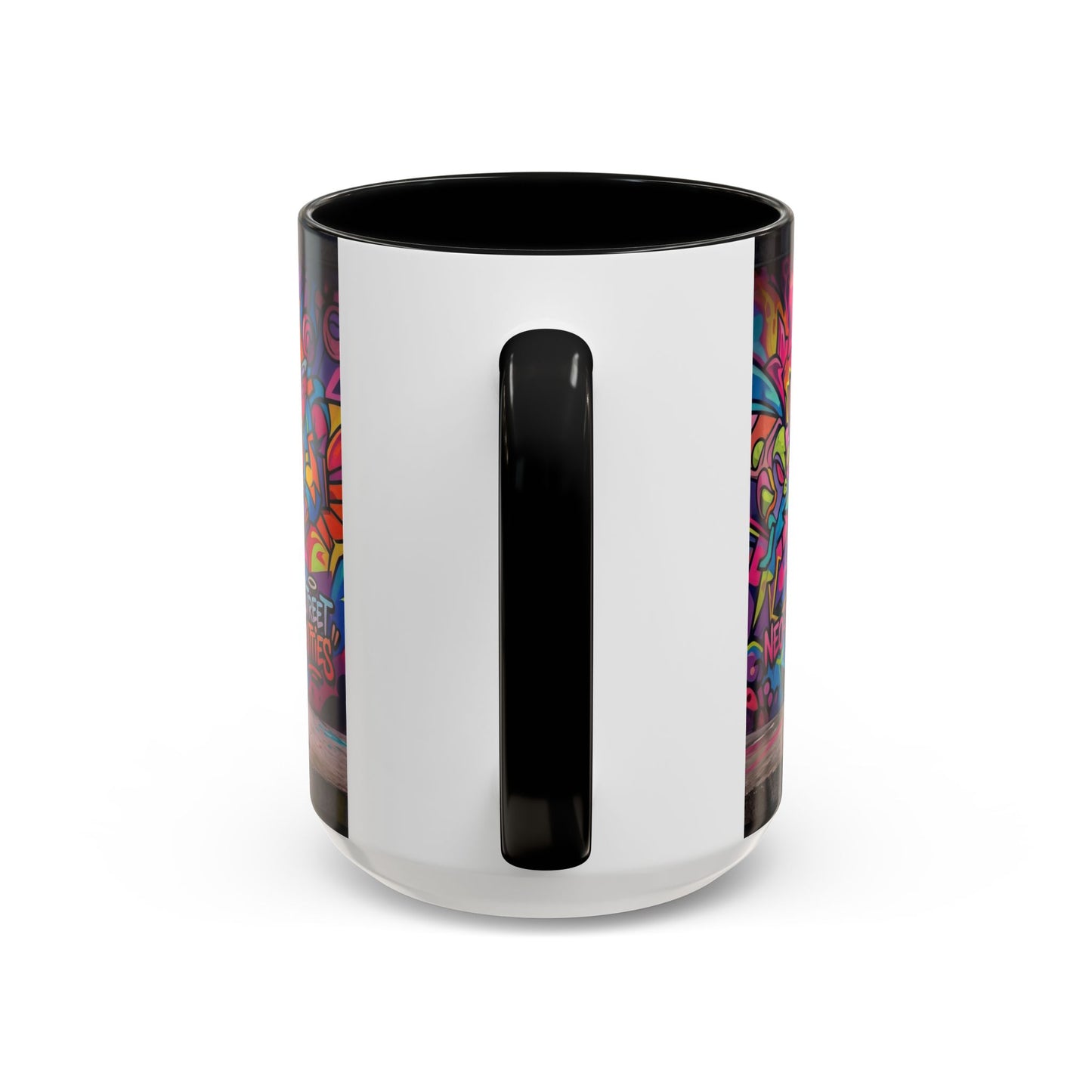 Street Kitties Graffiti Coffee Mug — Colorful Cat Art Accent Mug (11/15oz)