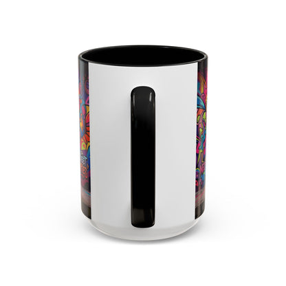 Street Kitties Graffiti Coffee Mug — Colorful Cat Art Accent Mug (11/15oz)