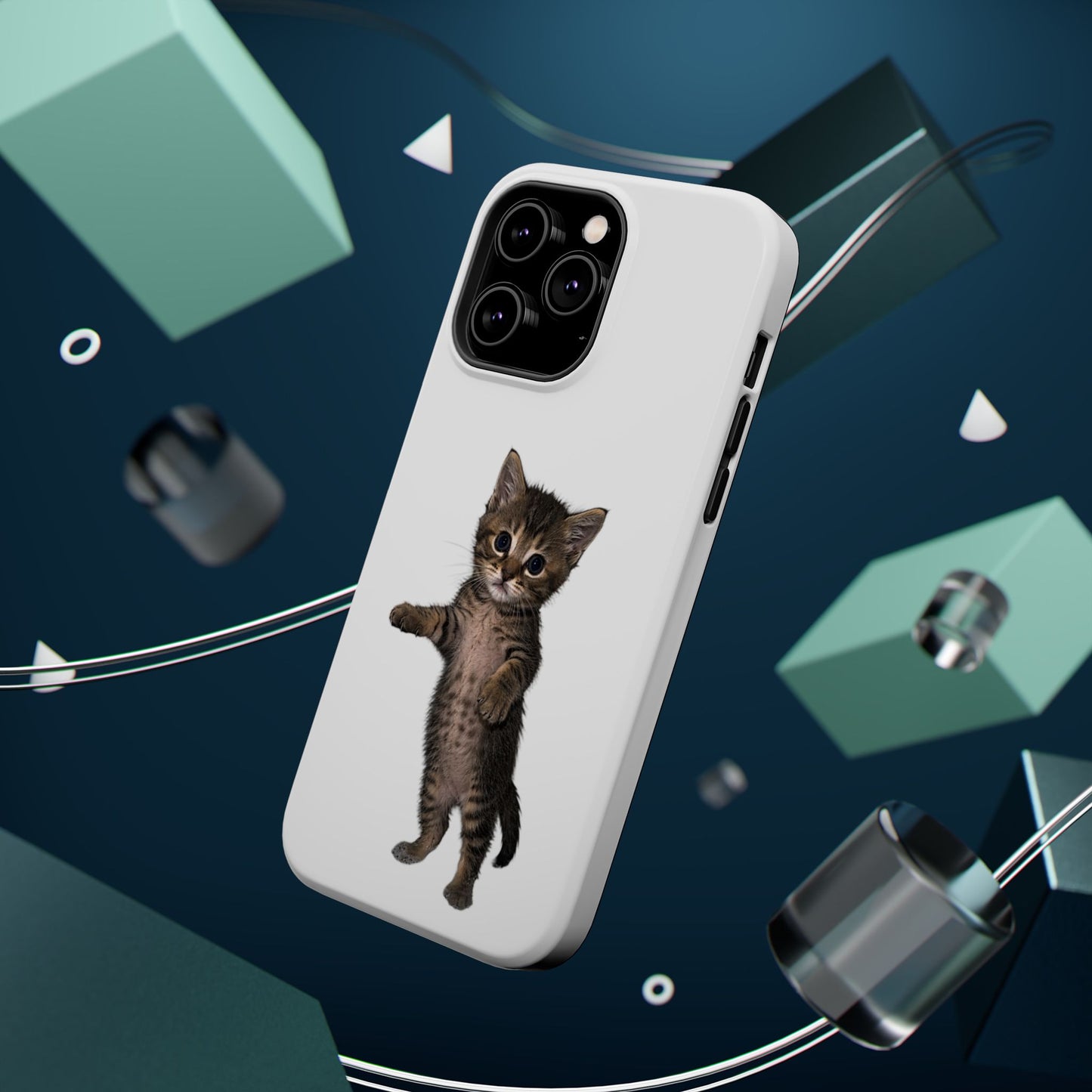 Cute Standing Kitten Magnetic Phone Case