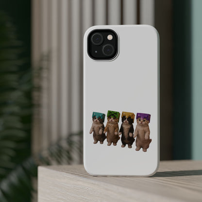 Dancing Kittens Minecraft Helmet Magnetic Impact-Resistant Phone Case