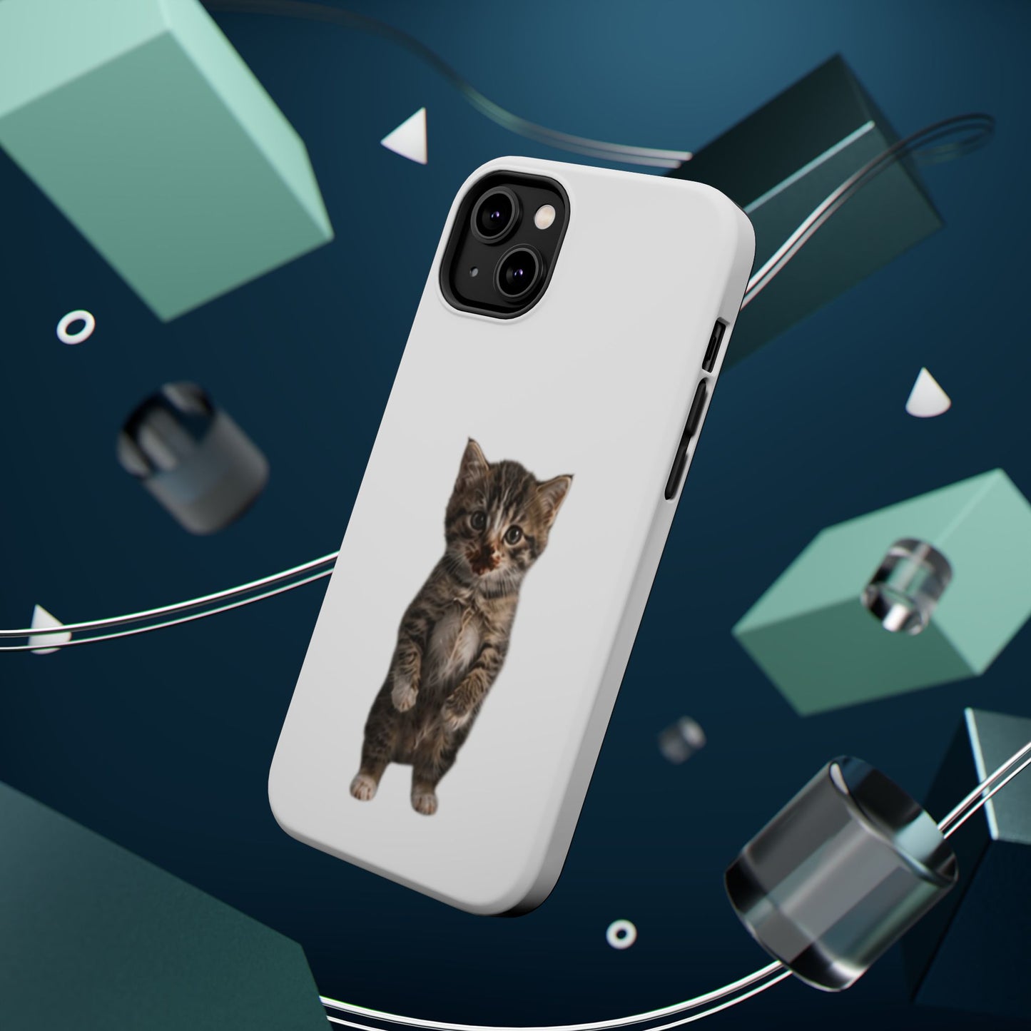 Cute Standing Kitten Magnetic Impact-Resistant Phone Case