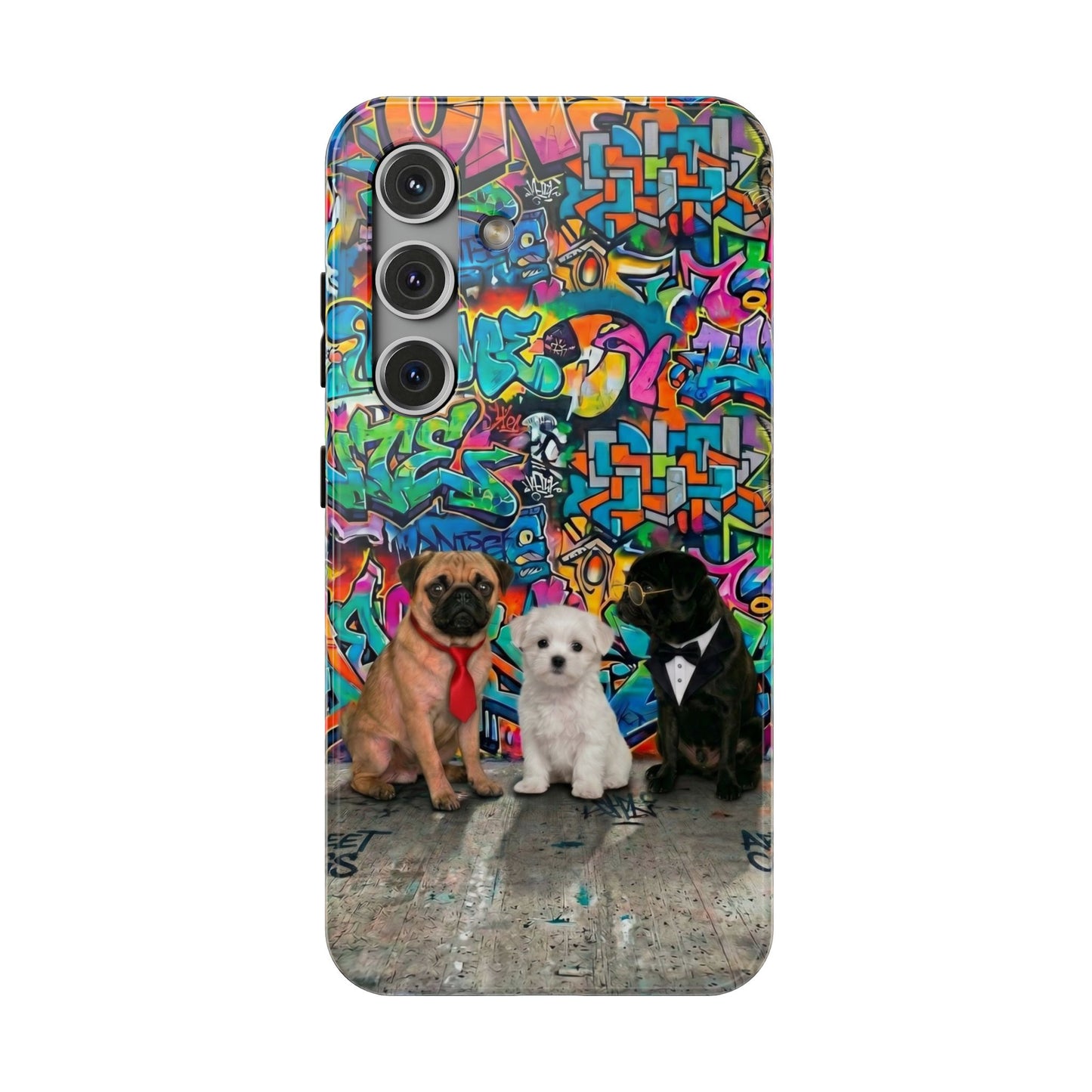 Puppy Squad Graffiti Phone Case — Impact-Resistant Protective Case
