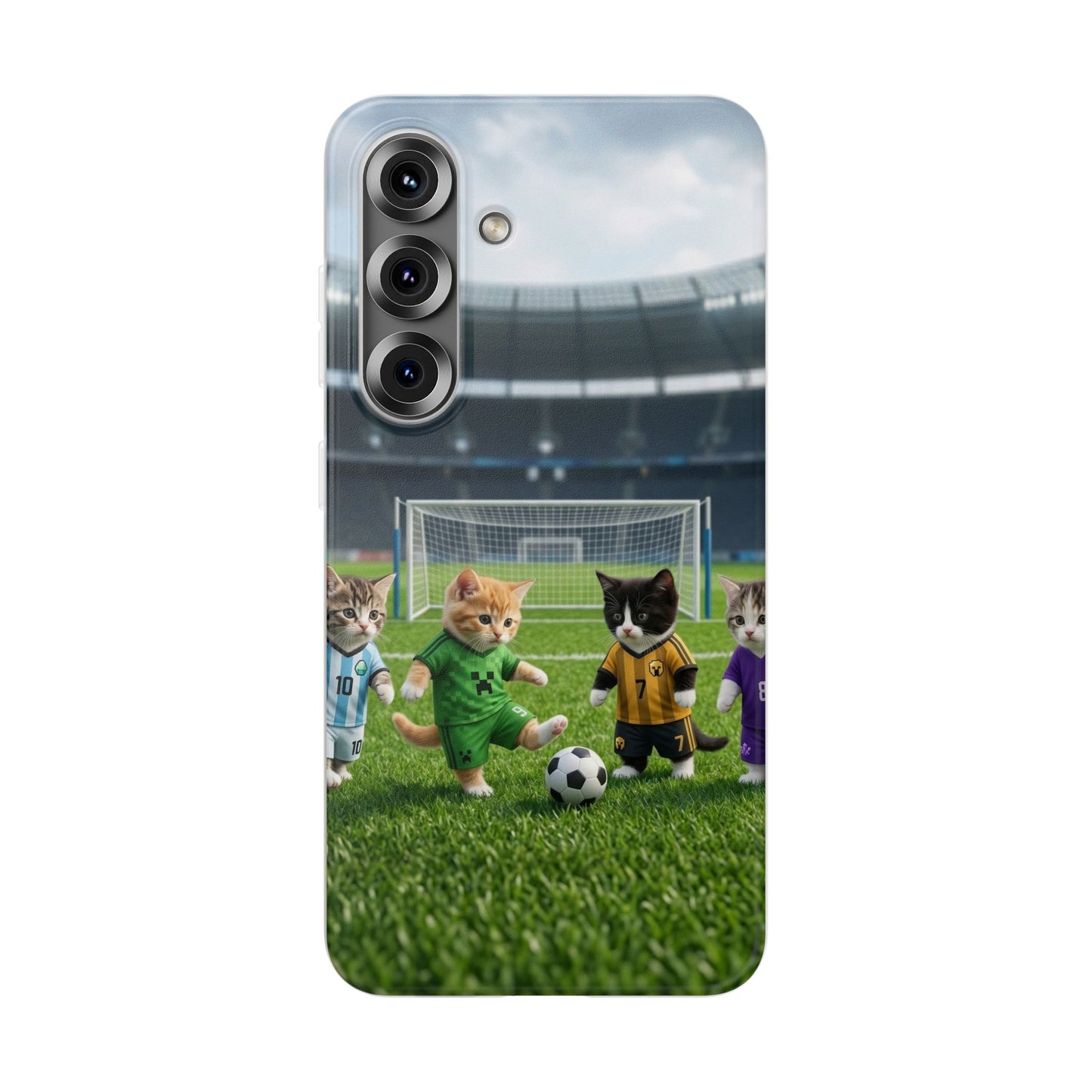 Cute Soccer Cats Phone Case — Kawaii Football Kit iPhone Cover