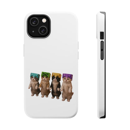 Dancing Kittens Minecraft Helmet Magnetic Impact-Resistant Phone Case