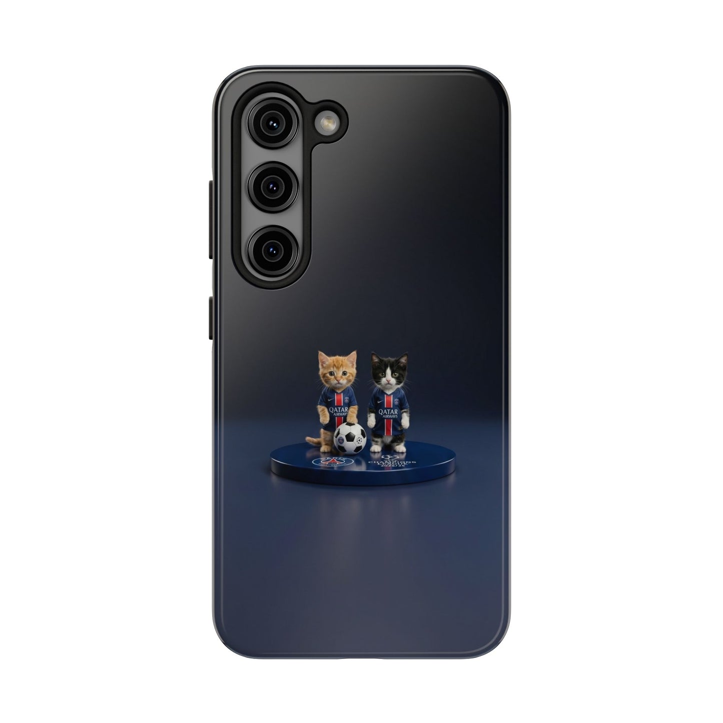 Phone Case — Cute Soccer Cats Design (Kawaii Kitten Football Fans)