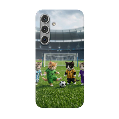 Cute Soccer Cats Phone Case — Kawaii Football Kit iPhone Cover