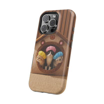Cute Kittens in Cozy House Phone Case — Magnetic Impact-Resistant Case