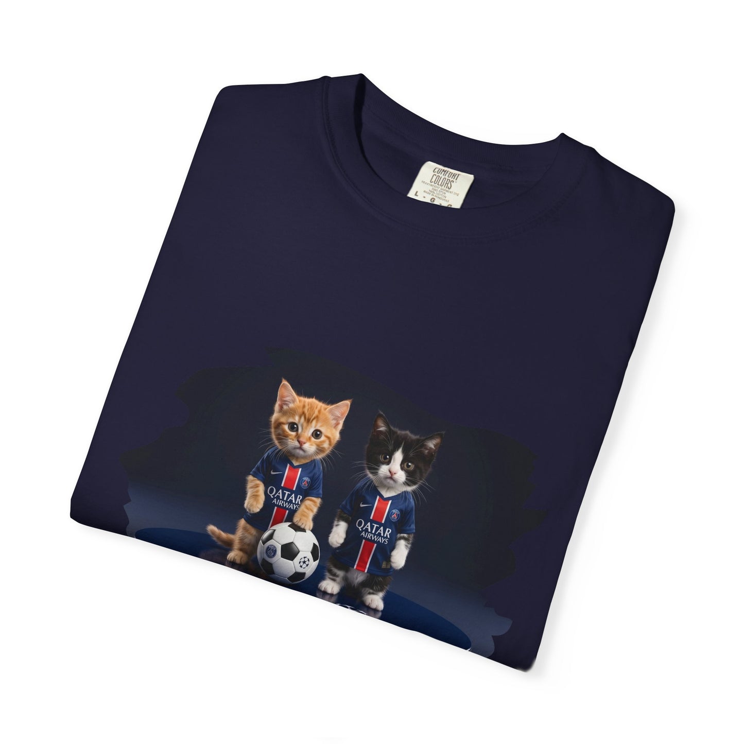 Cat Soccer Players T‑Shirt — Cute Kitten Football Graphic Tee