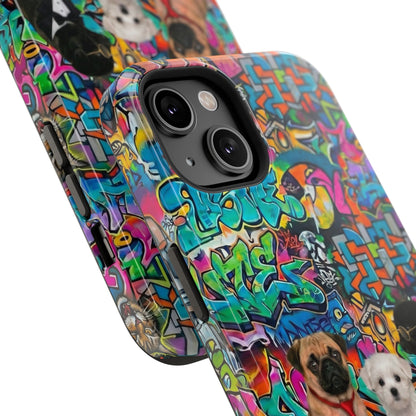 Puppy Squad Graffiti Phone Case — Impact-Resistant Protective Case