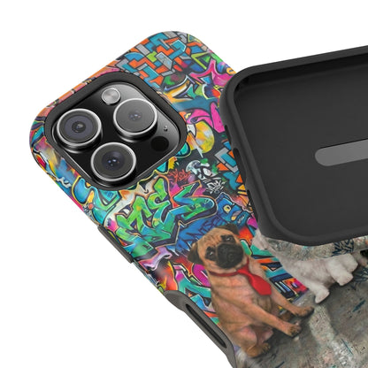 Puppy Squad Graffiti Phone Case — Impact-Resistant Protective Case