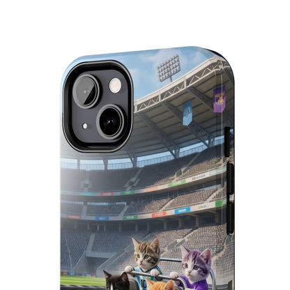 Racing Cats Tough Phone Case — Cute Kittens Driving Racecar Phone Cover