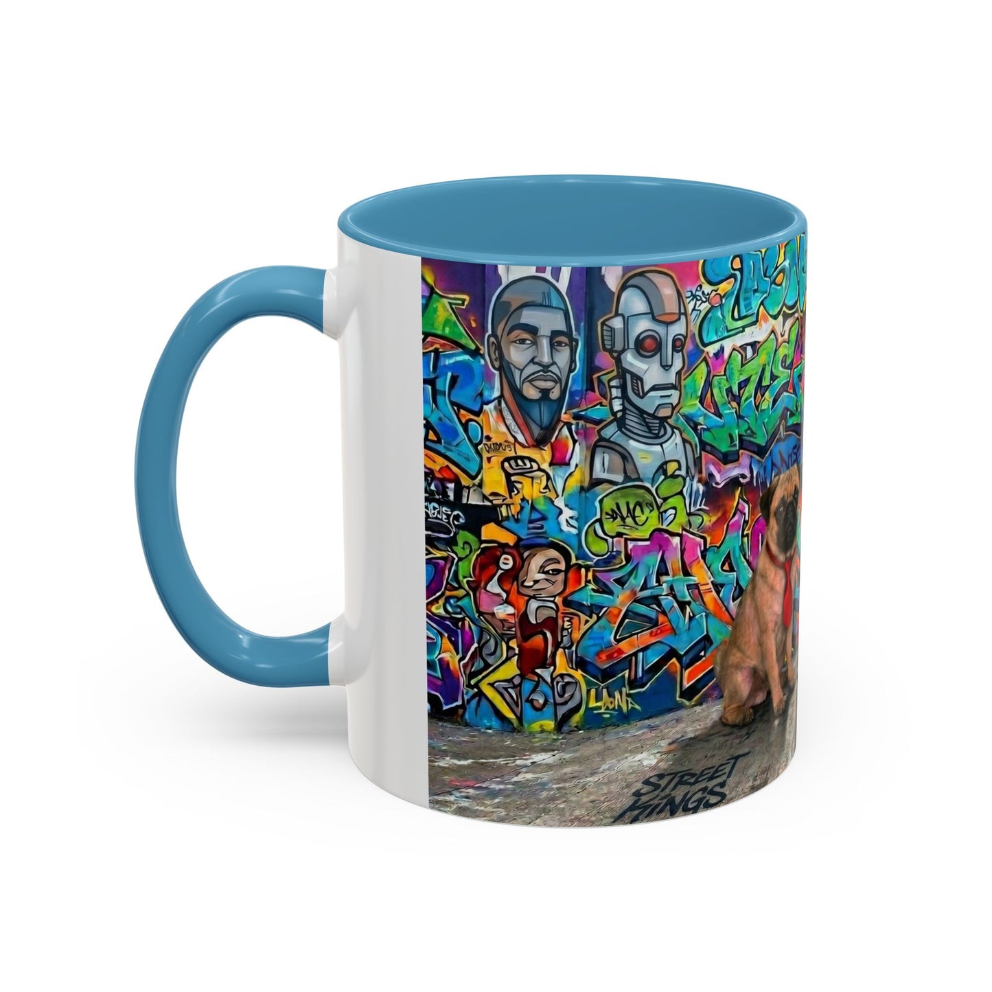 Graffiti Pets Coffee Mug — Colorful Street Art Dog & Cat Accent Mug (11/15oz)