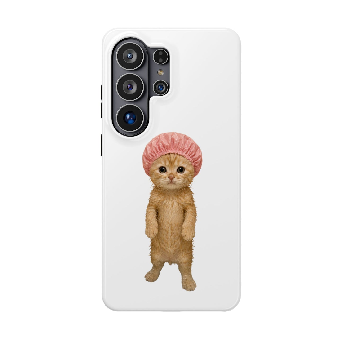Cute Kitten in Shower Cap Magnetic Impact-Resistant Phone Case