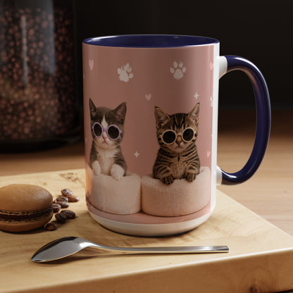Cute Cat Lovers Coffee Mug - 11 & 15oz - Perfect Gift for Pet Owners