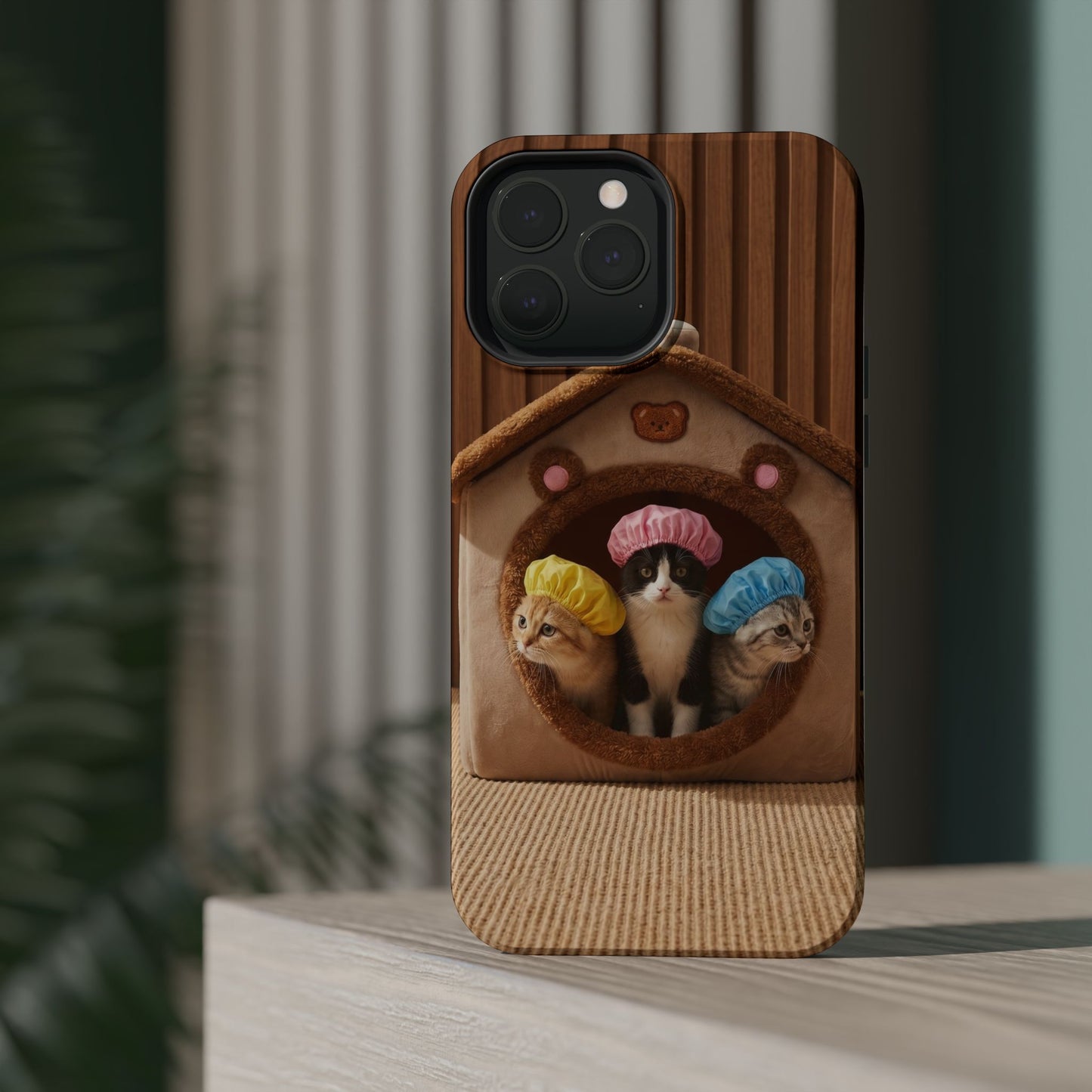 Cute Kittens in Cozy House Phone Case — Magnetic Impact-Resistant Case