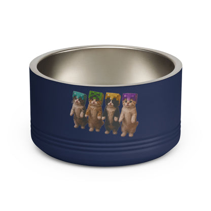 Cute Dancing Kittens Minecraft Helmet Stainless Pet Bowl (18 oz)
