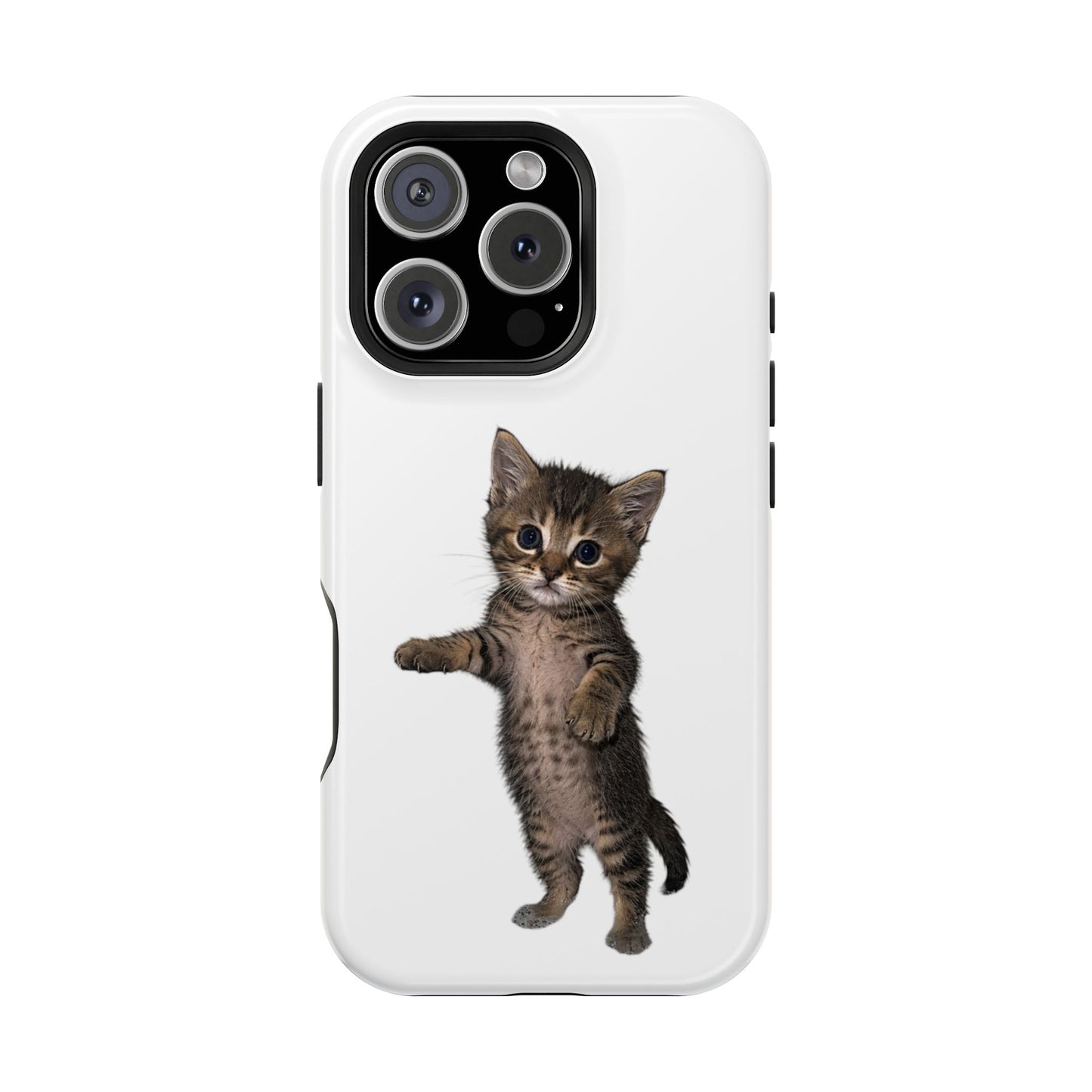 Cute Standing Kitten Magnetic Phone Case