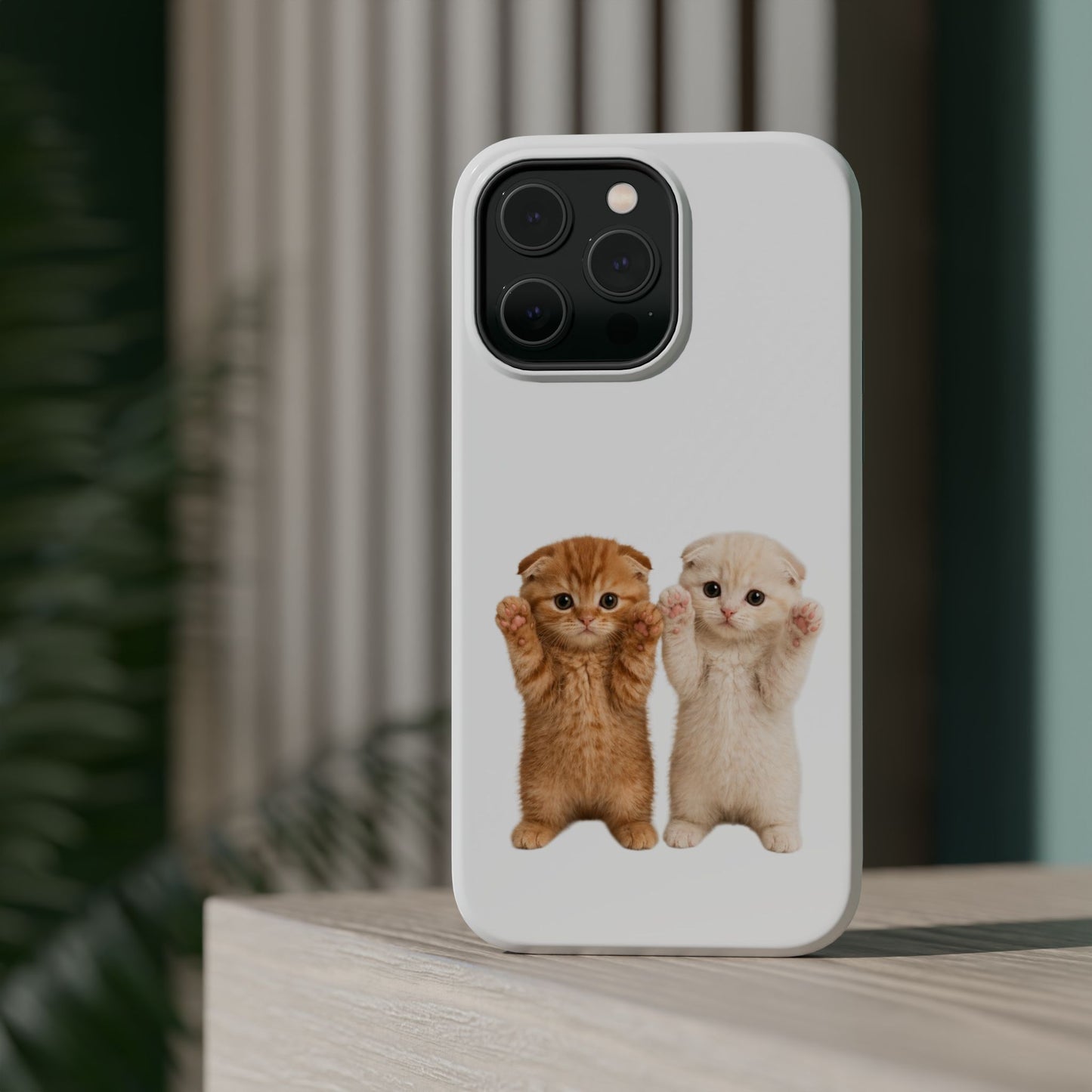 Cute Raising Paws Kittens Magnetic Impact-Resistant  Phone Case