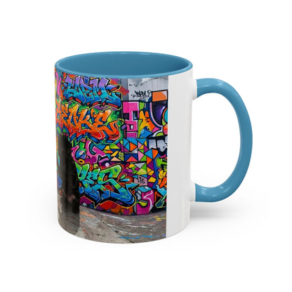 Graffiti Pug Coffee Mug — Colorful Street Art Accent Mug (11/15oz)