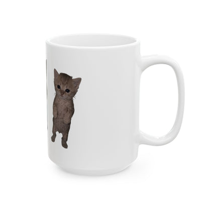 Cute Standing Kittens Ceramic Mug (11oz, 15oz)