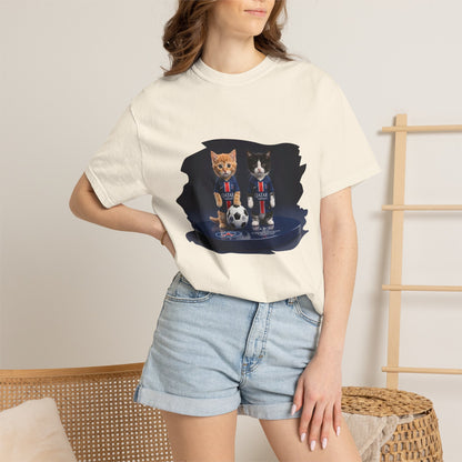 Cat Soccer Players T‑Shirt — Cute Kitten Football Graphic Tee
