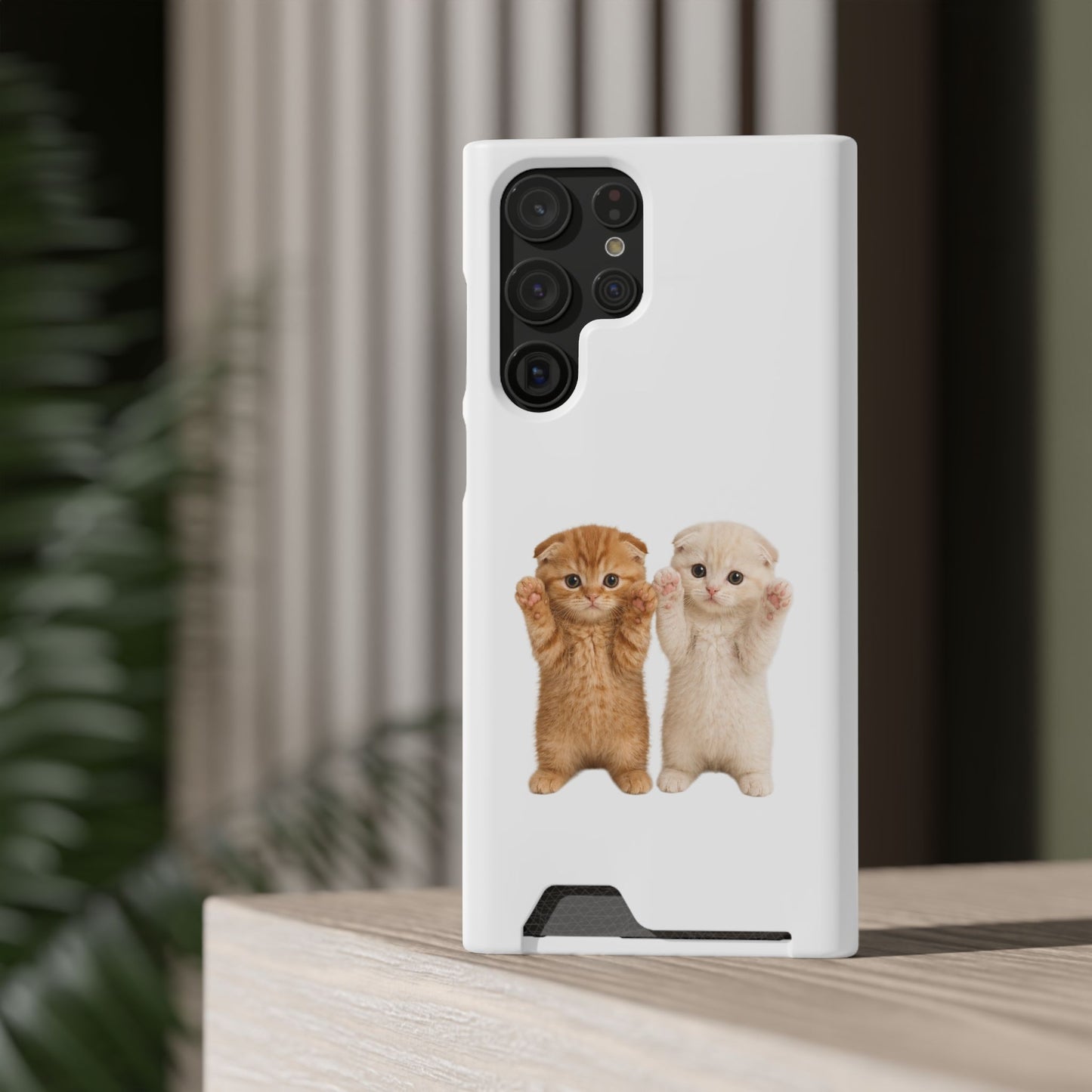 Cute Kittens Phone Case with Card Holder