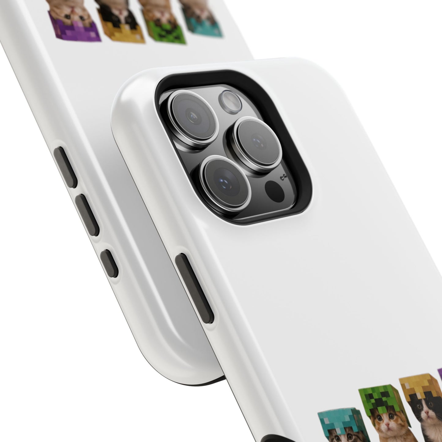 Dancing Kittens Minecraft Helmet Magnetic Impact-Resistant Phone Case
