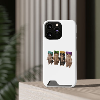 Minecraft Kittens Cat Phone Case with Card Holder