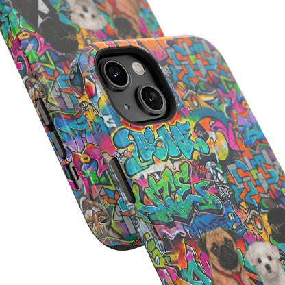 Puppy Squad Graffiti Phone Case — Impact-Resistant Protective Case