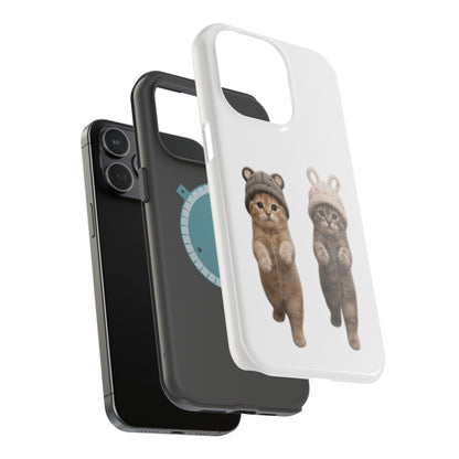 Cute Kittens in Hats Magnetic Impact Phone Case