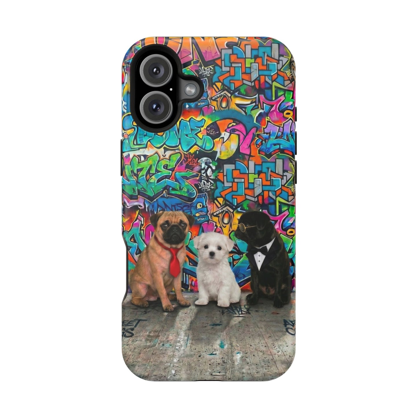 Puppy Squad Graffiti Phone Case — Impact-Resistant Protective Case