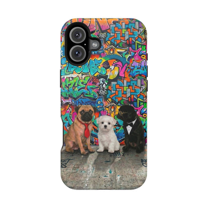 Puppy Squad Graffiti Phone Case — Impact-Resistant Protective Case