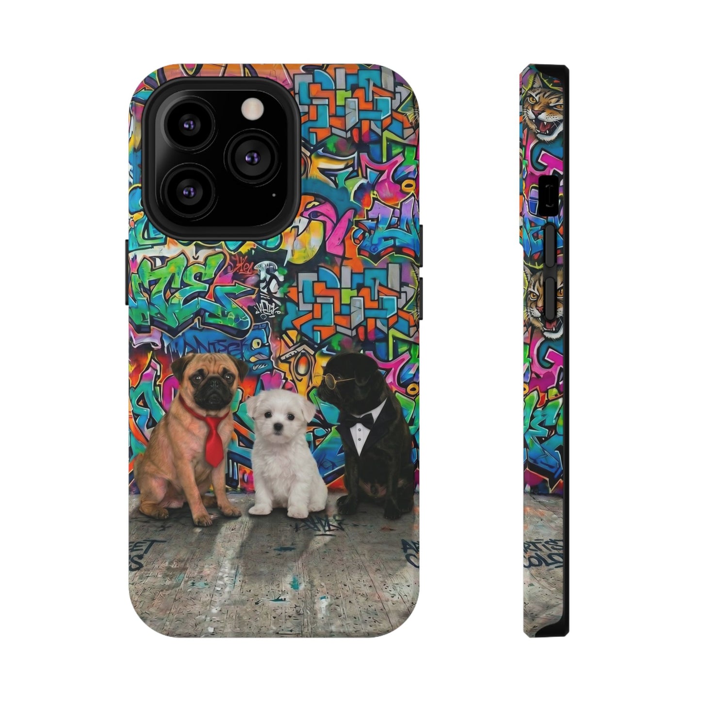Puppy Squad Graffiti Phone Case — Impact-Resistant Protective Case