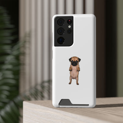 Cute Standing Pug Phone Card Case