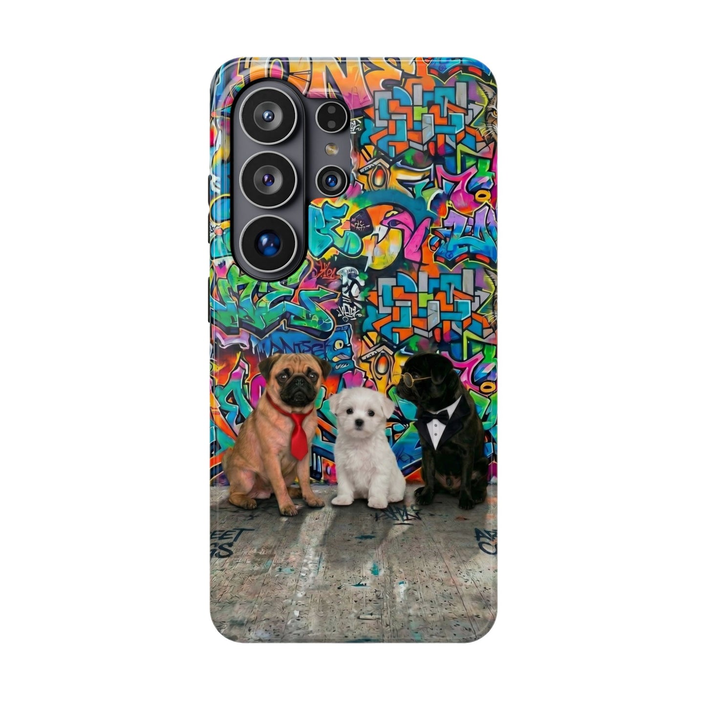 Puppy Squad Graffiti Phone Case — Impact-Resistant Protective Case