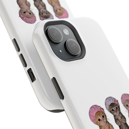 Cute Standing Kittens with Shower Caps  Phone Case