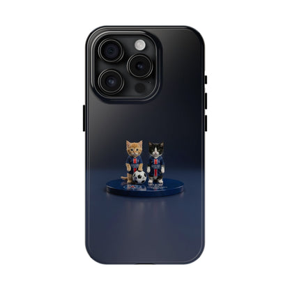 Phone Case — Cute Soccer Cats Design (Kawaii Kitten Football Fans)