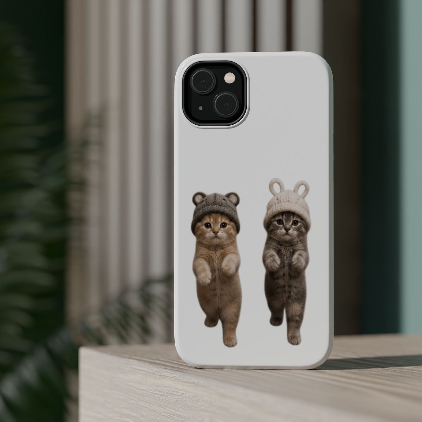 Cute Kittens in Hats Magnetic Impact Phone Case