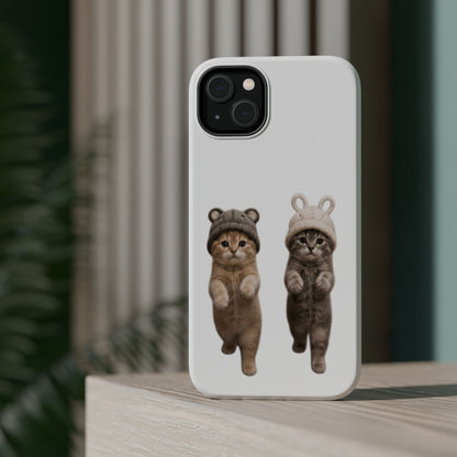 Cute Kittens in Hats Magnetic Impact Phone Case