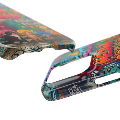 Meow Squad Graffiti Phone Case — Colorful Cat Crew Slim Case