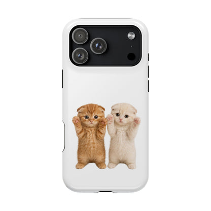 Cute Raising Paws Kittens Magnetic Impact-Resistant  Phone Case