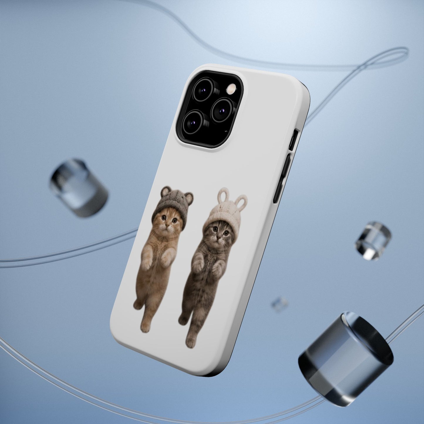 Cute Kittens in Hats Magnetic Impact Phone Case