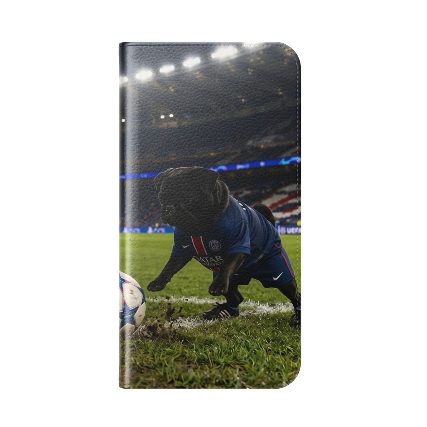 Flip Phone Case — Cute Soccer Pugs Design Wallet Cover