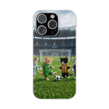 Cute Soccer Cats Phone Case — Kawaii Football Kit iPhone Cover