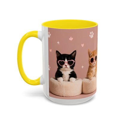 Cute Cat Lovers Coffee Mug - 11 & 15oz - Perfect Gift for Pet Owners